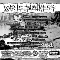 Social crisis/Ultimo rausea/<br>Matka teresa/Controlled existence - War is Business - 4-way split (black vinyl)