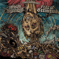 Passiv dödshjälp/Fear of extinction - Split (limited; half bone/half aqua blue vinyl)